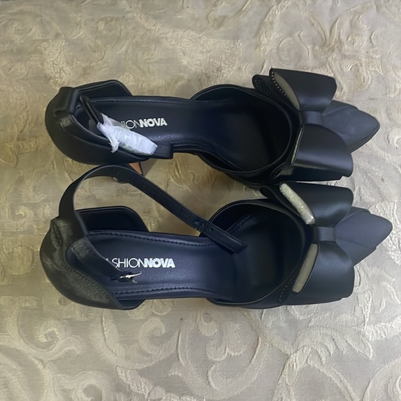 Alivia Platform Embellished Bow Pumps - Picture 2 of 4